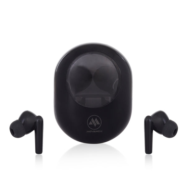 MOVANCHI Truly Wireless in-Ear Earbuds MH95 with 50H of Playtime, (Black)